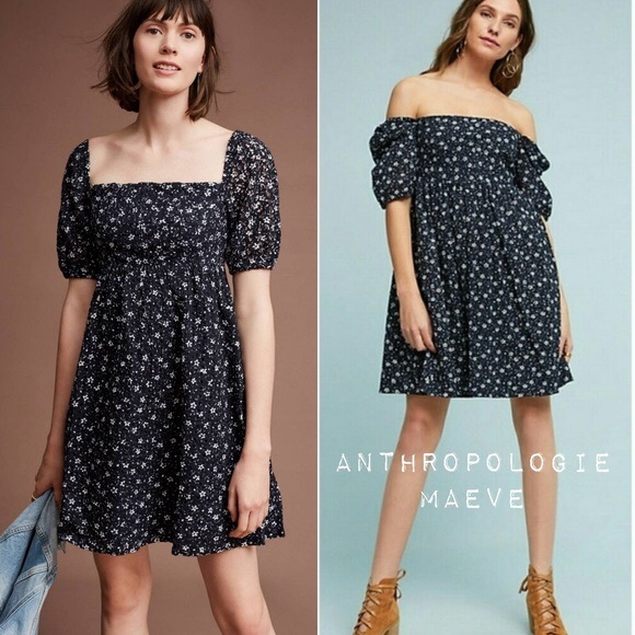 NWT ANTHROPOLOGIE MAEVE Lillianne Floral Dress 0P - Picture 2 of 7
